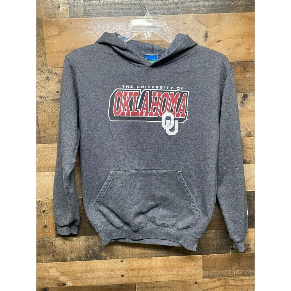 Champion Eco Fleece‎ Youth Oklahoma Sooners Hoodie Size X-Large